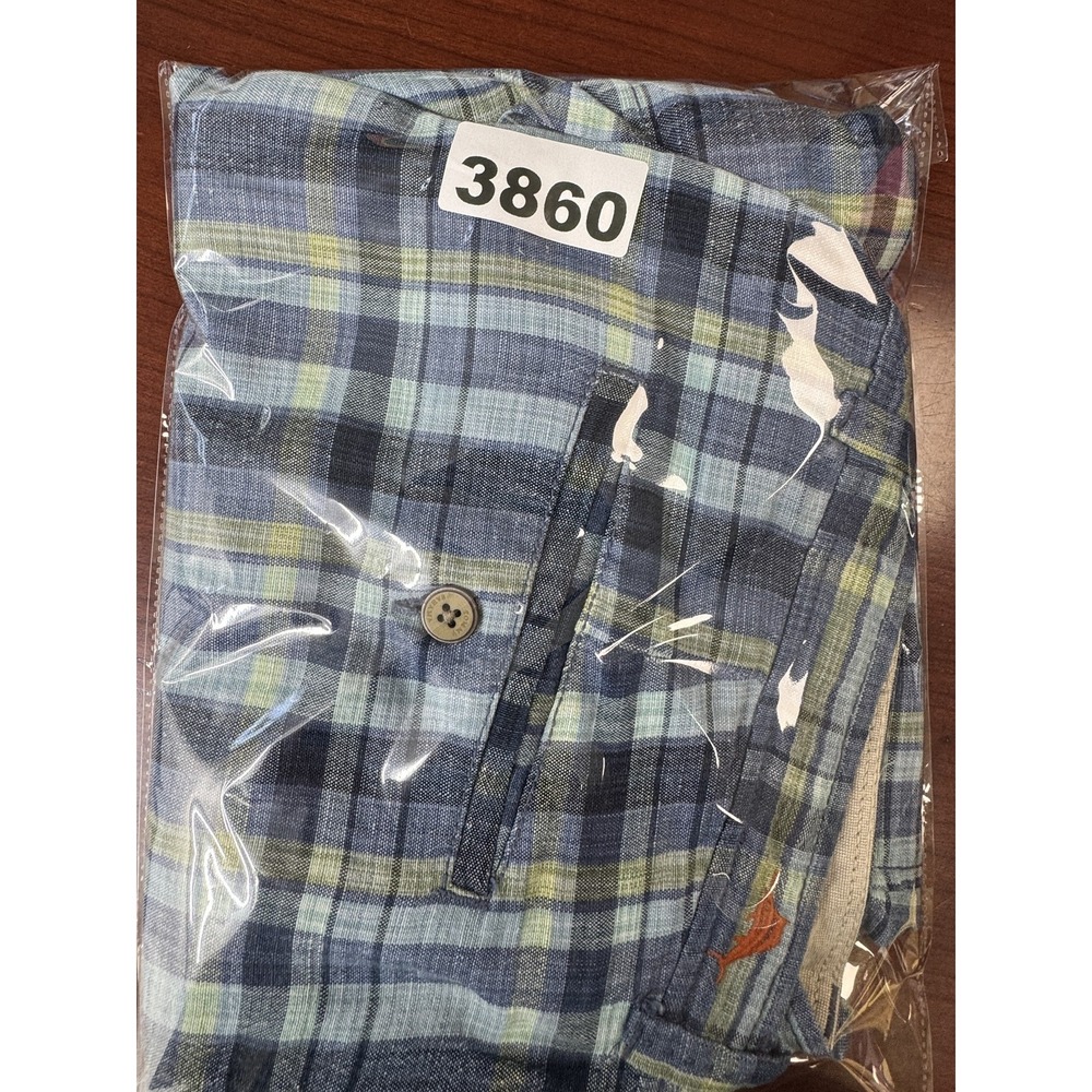 Tommy Bahama Shorts Mens 35 Plaid Linen Blend‎ Flat Front Casual Summer Golf - Picture 11 of 11
